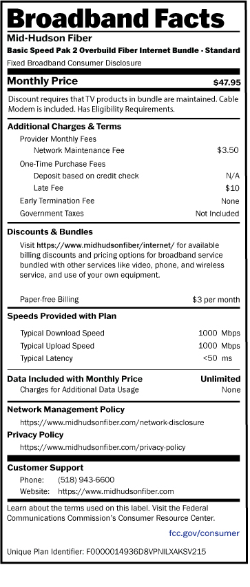 Basic Speed Pak 2 Fiber OVERBUILD Standard